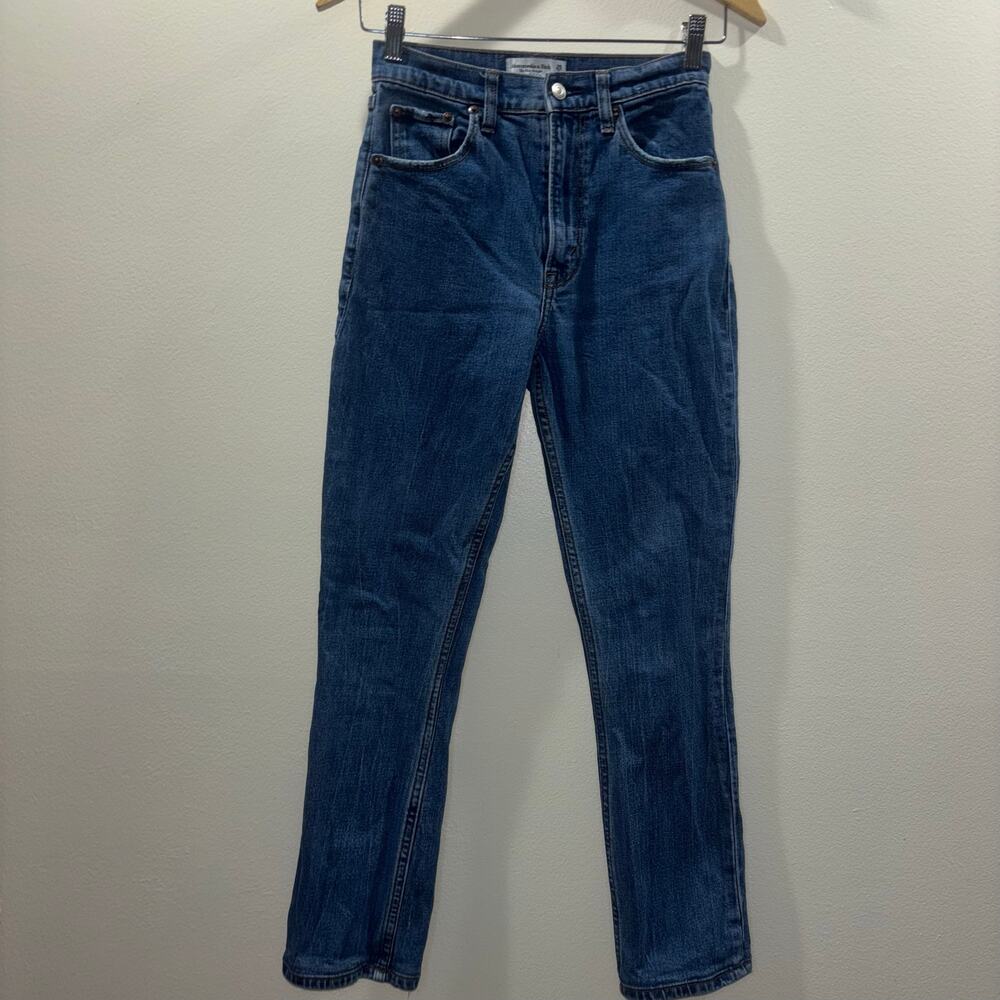 Abercrombie & Fitch The Slim Straight Ultra High Rise Jeans Denim Pants 25 Women